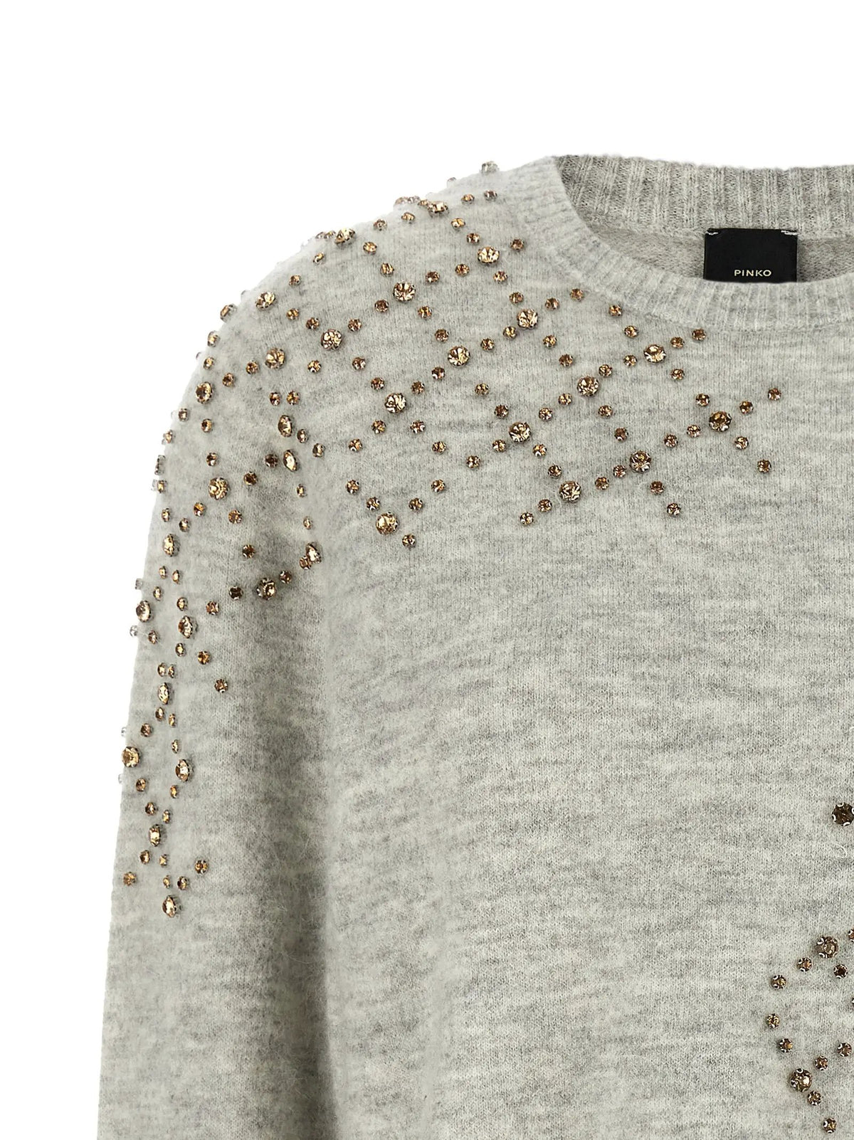 PINKO Gray Wool Cardigan