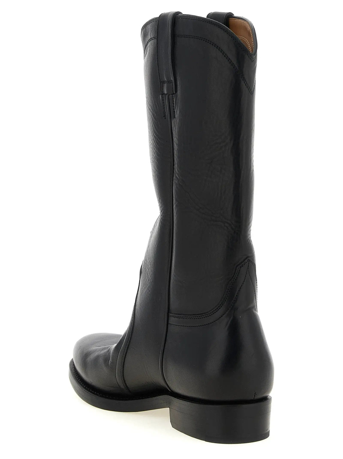 Jil Sander Black Calfskin Over The Knee