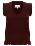 Maison Margiela Bordeaux Virgin Wool Sleeveless Jacket