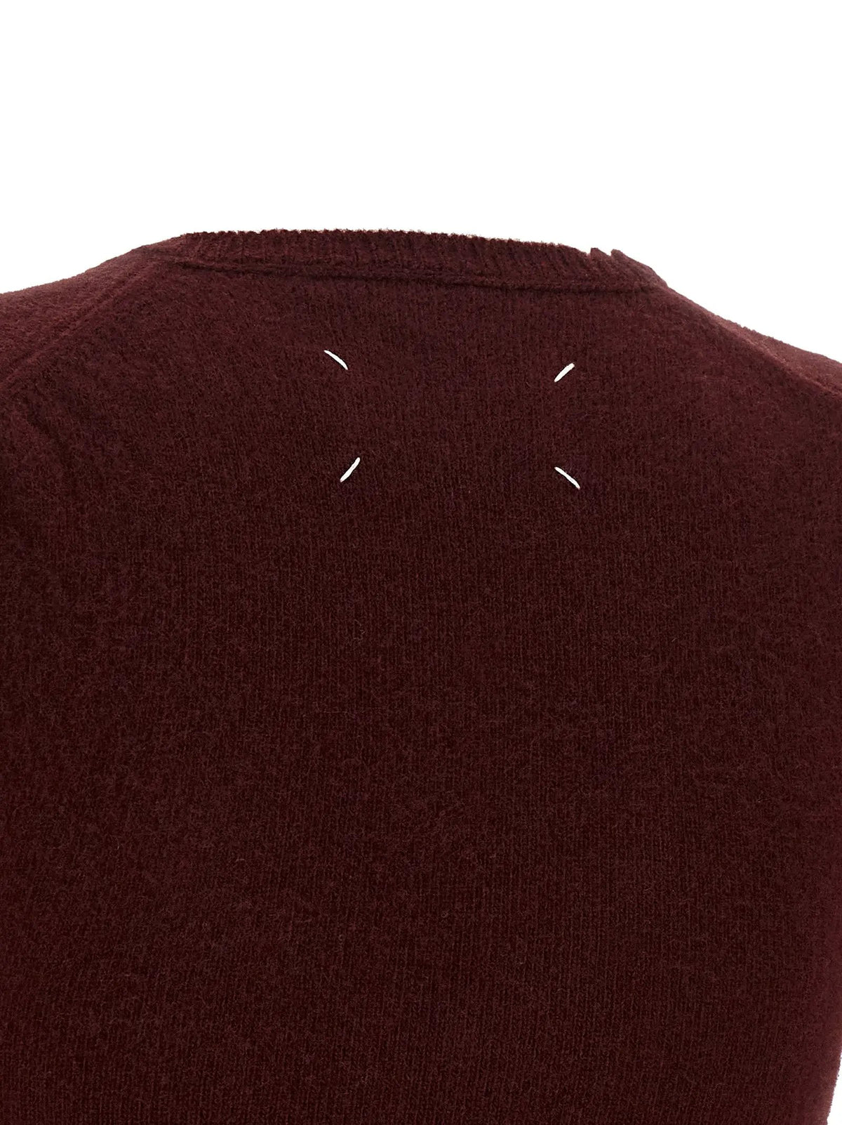 Maison Margiela Bordeaux Virgin Wool Sleeveless Jacket