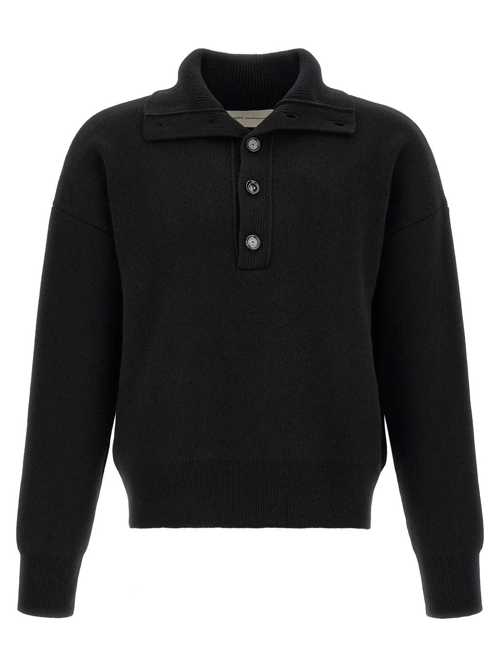 Ami Paris Black Wool Cardigan