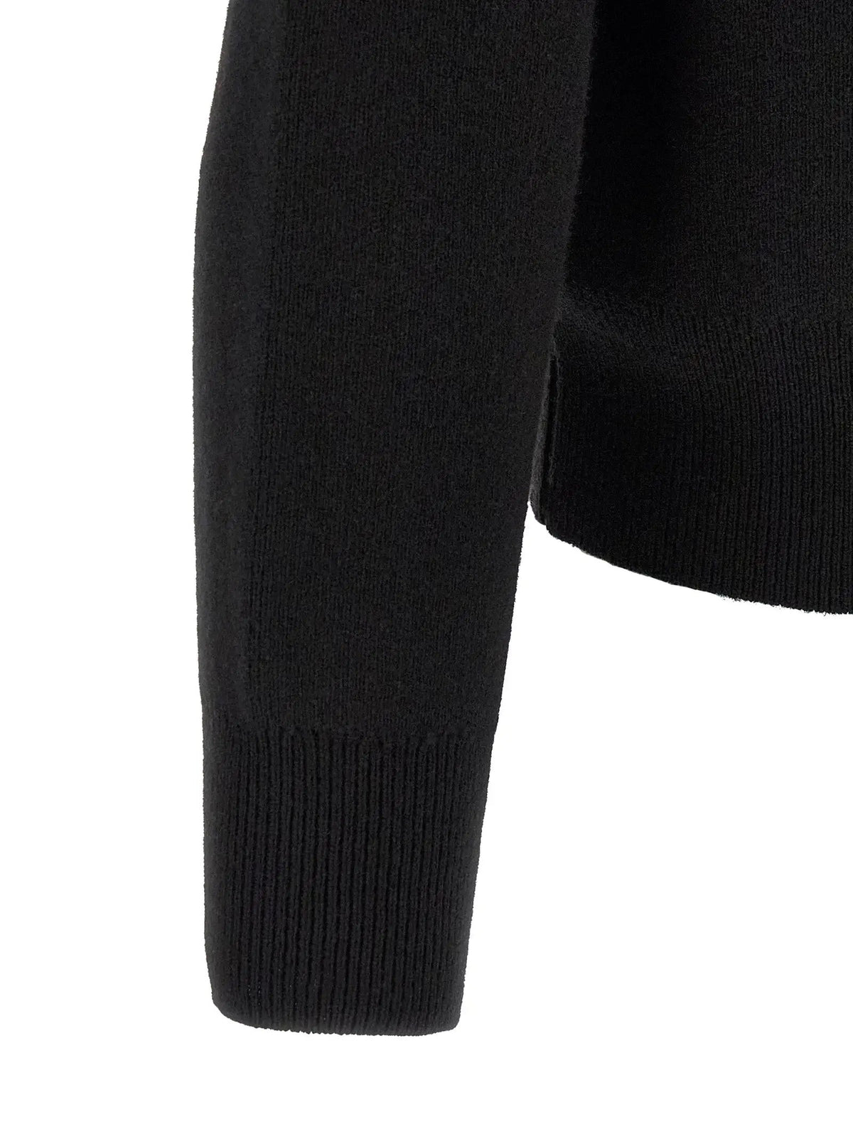Ami Paris Black Wool Cardigan