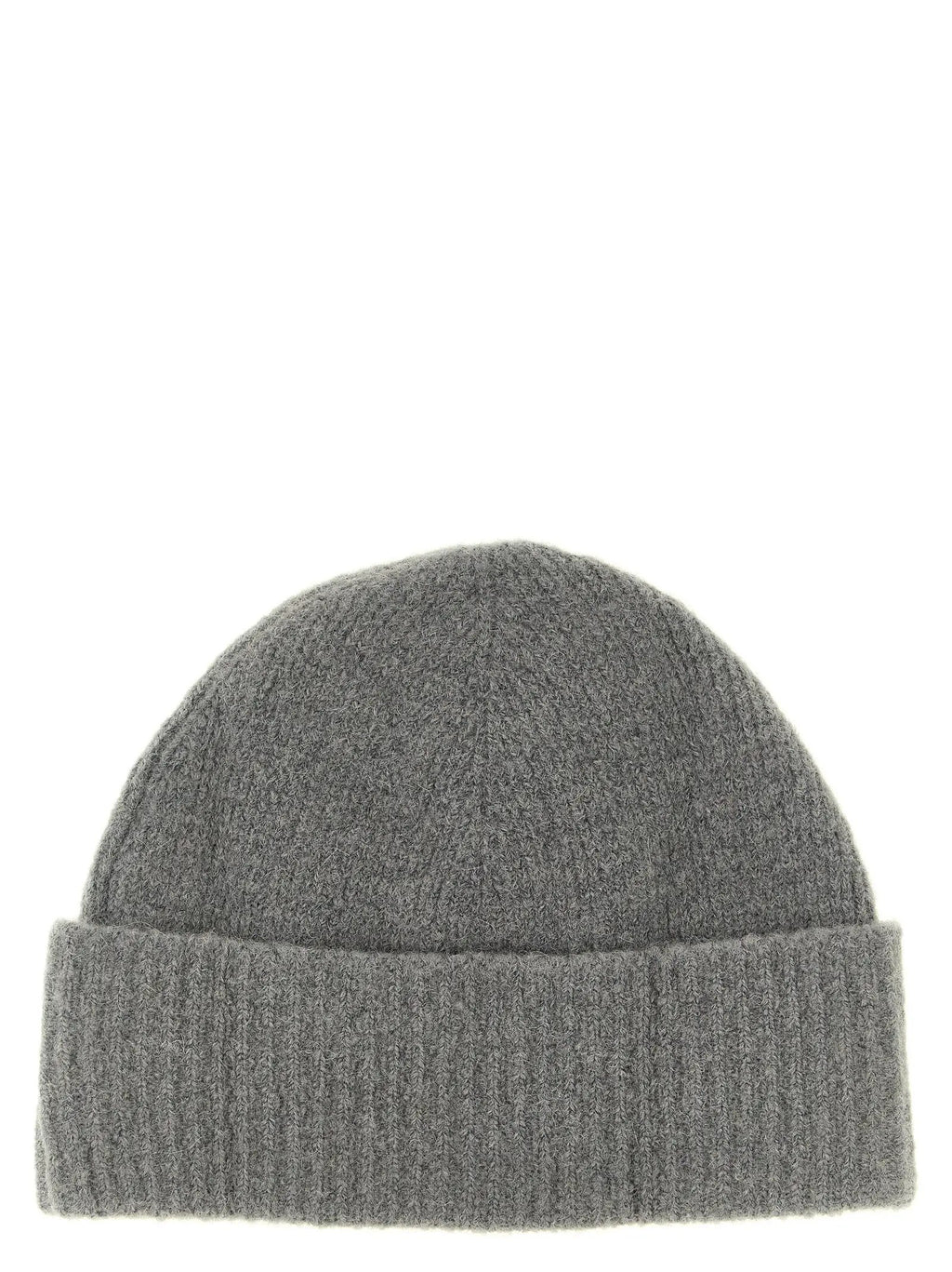 Ami Paris Gray Alpaca Leather Beanie