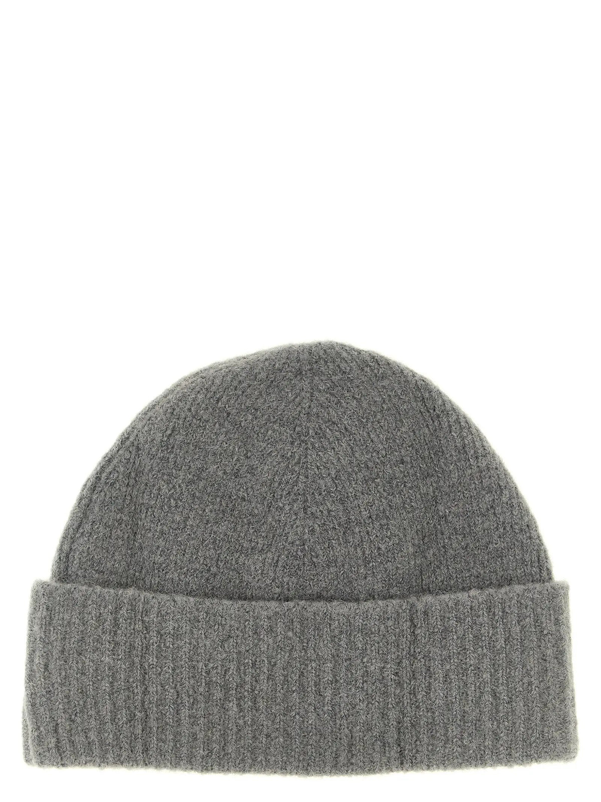 Ami Paris Gray Alpaca Leather Beanie