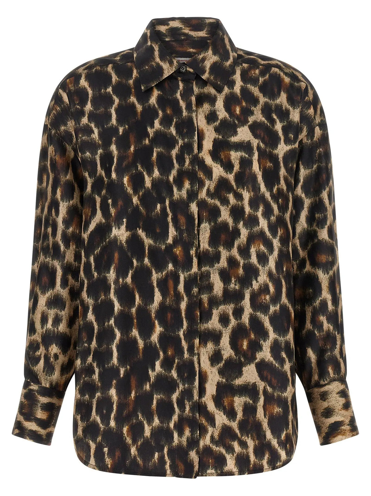 Blouse en soie marron Alberto Biani