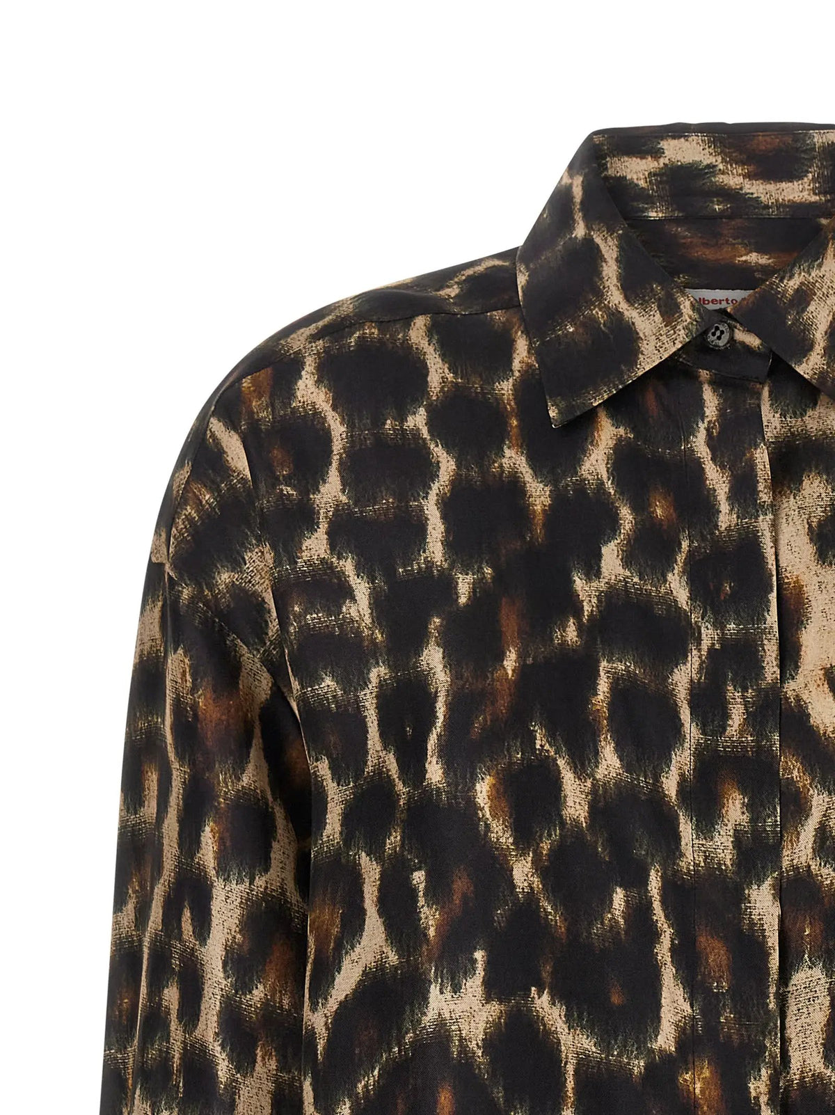 Blouse en soie marron Alberto Biani