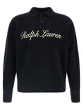 Polo Ralph Lauren Black Wool Polo Shirt