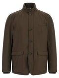 Herno Brown Polyester Full-Length Jacket