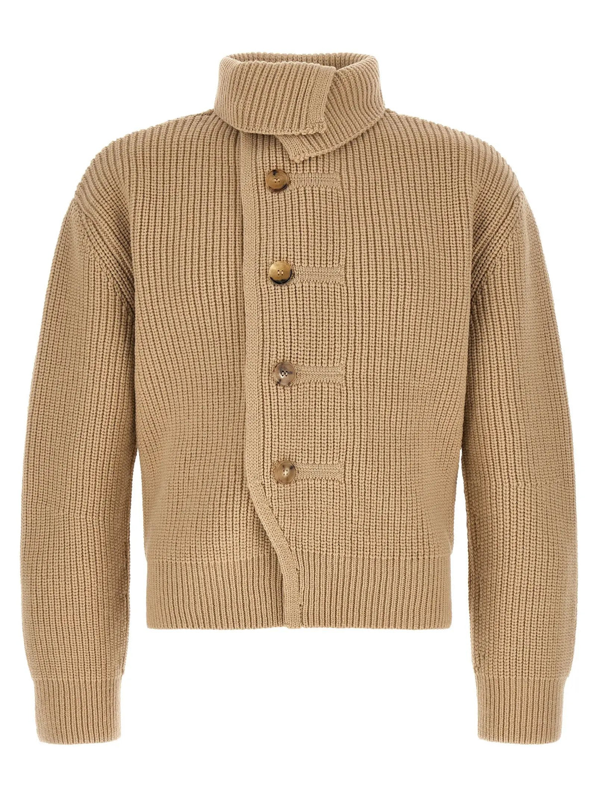 Dries Van Noten Beige Wool Cardigan