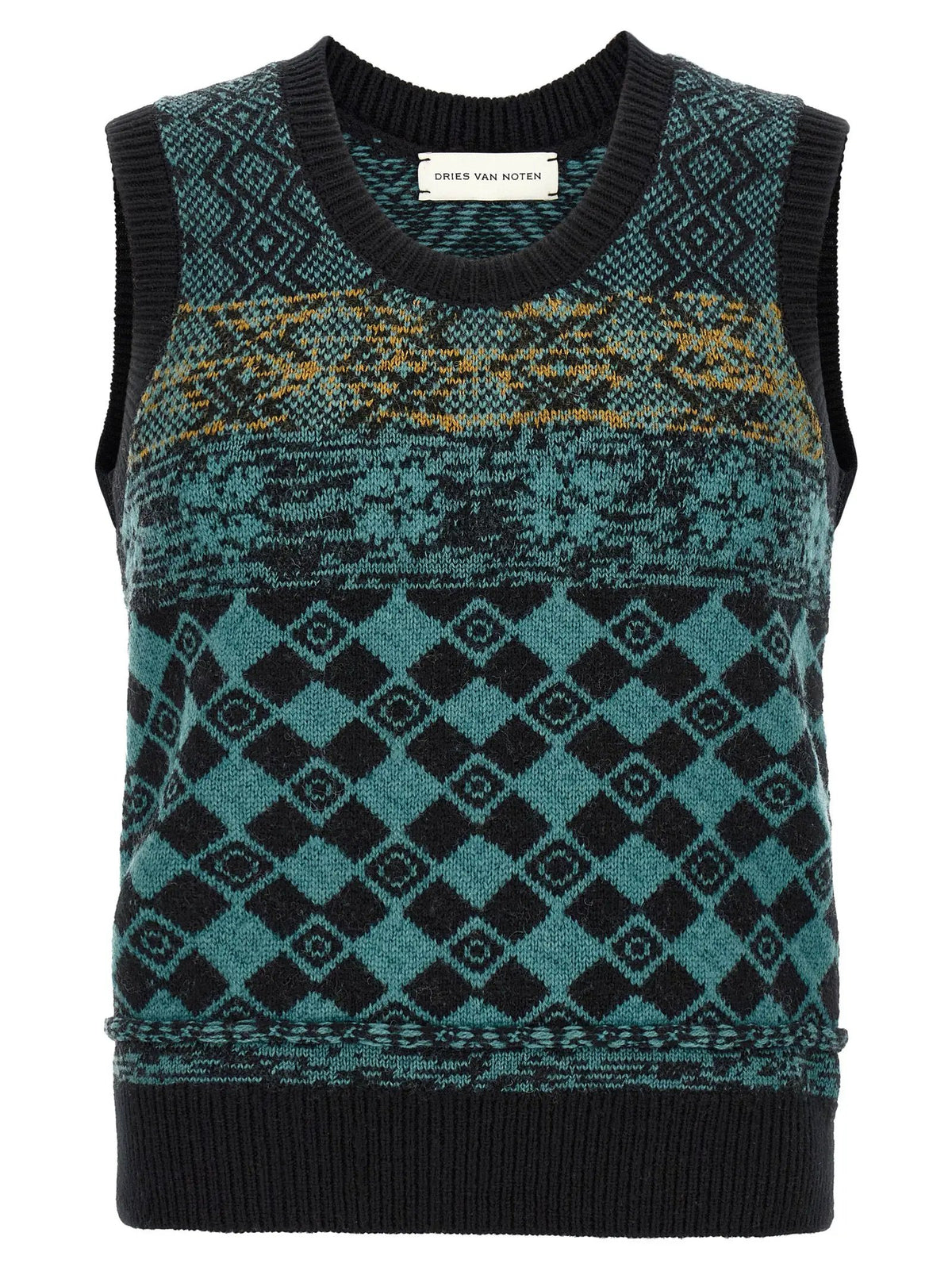 Dries Van Noten Multicolor Wool Cardigan
