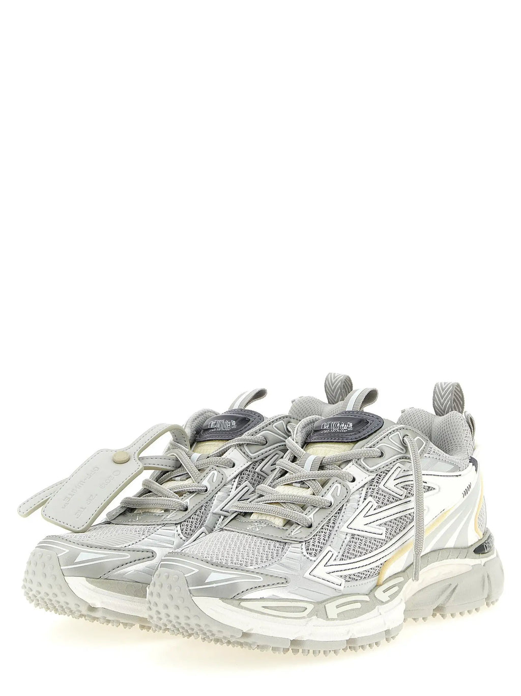 Off-White Gray Polyethylene Athletic Sneakers