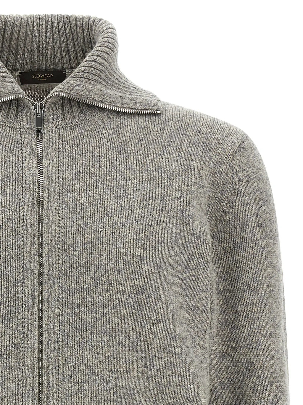 ZANONE Gray Virgin Wool Cardigan