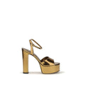 Casadei Casadei Gold Polyester Platform Sandals