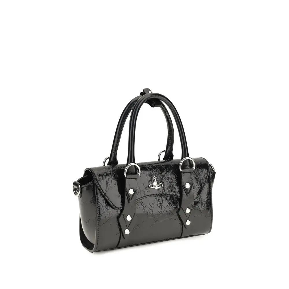 Vivienne Westwood Vivienne Westwood Black Calf Leather Bos Taurus Shoulder Bag