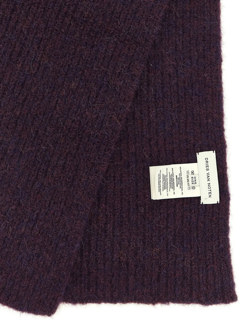 Dries Van Noten Purple Wool Foulard