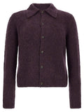 Dries Van Noten Purple Wool Cardigan