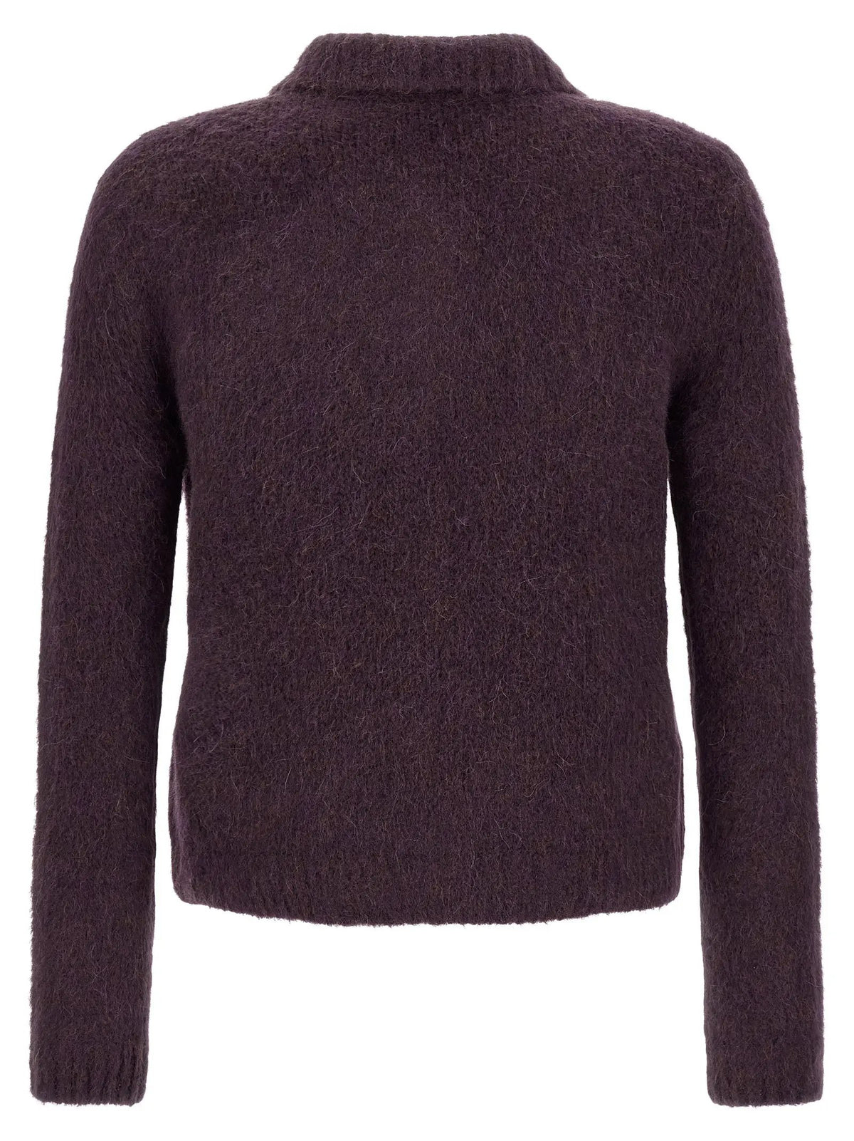 Dries Van Noten Purple Wool Cardigan