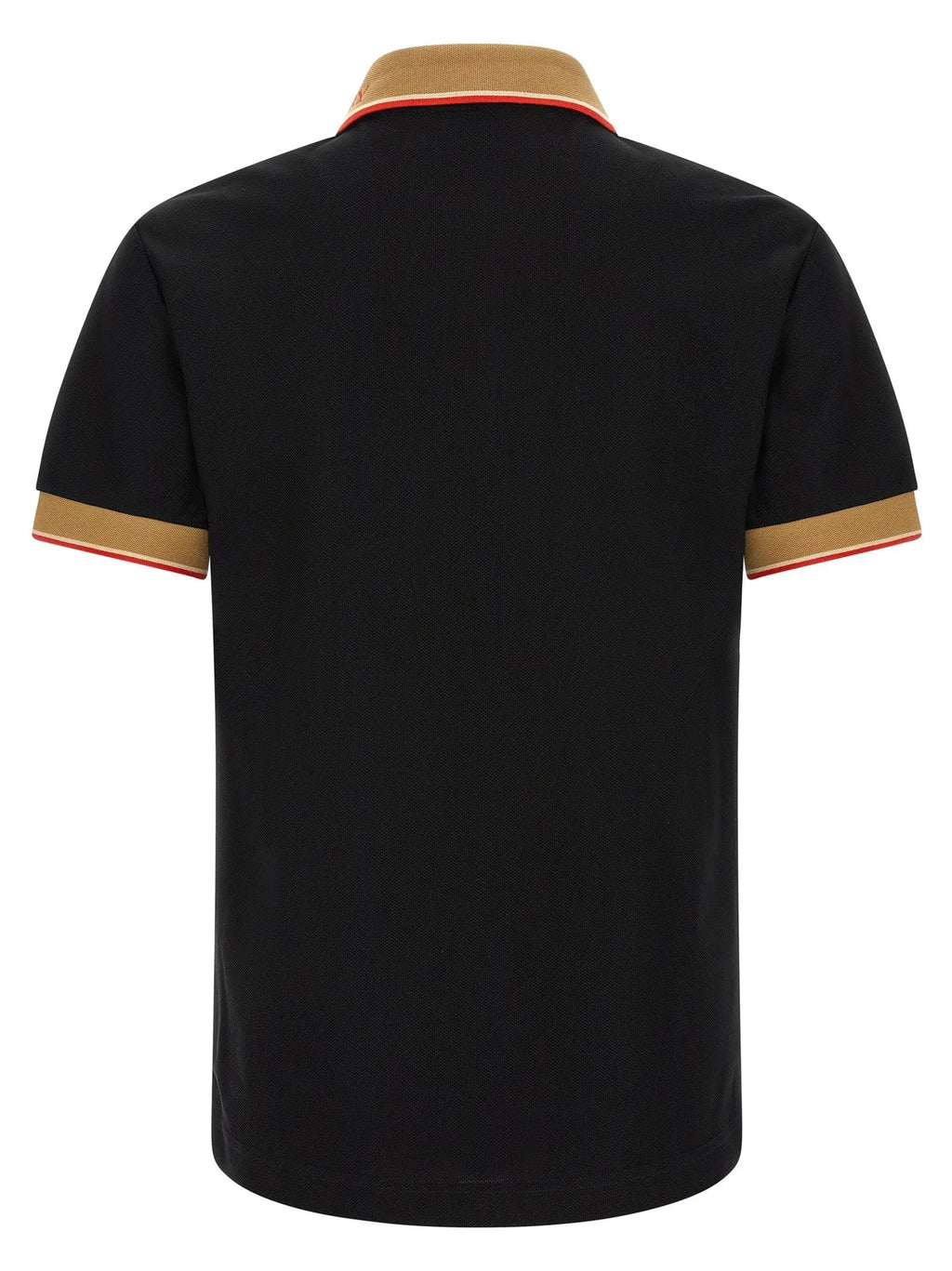 Burberry Black Cotton Polo Shirt