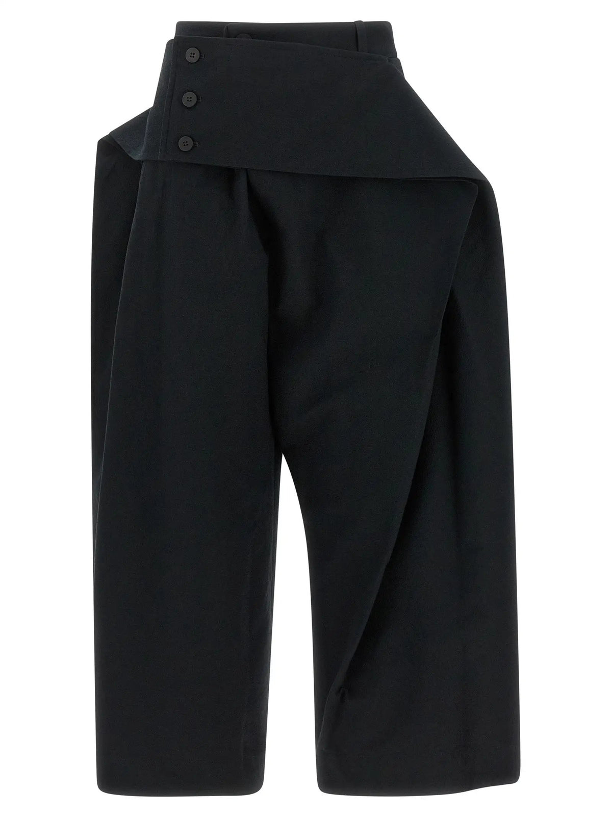 Issey Miyake Black Polyester Casual Pants