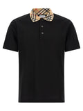 Burberry Black Cotton Polo Shirt