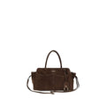Prada Brown Suede Leather Shoulder Bag