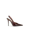 Amina Muaddi Amina Muaddi Bordeaux Calf Leather Bos Taurus Pumps