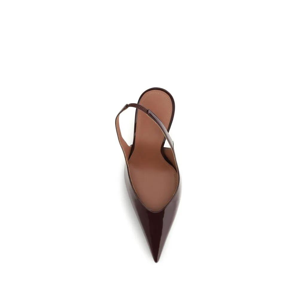 Amina Muaddi Amina Muaddi Bordeaux Calf Leather Bos Taurus Pumps