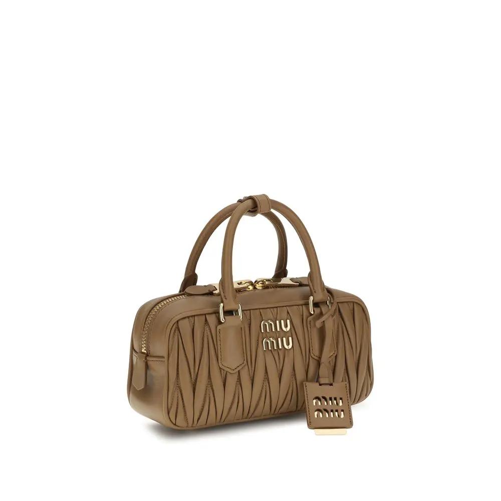 Miu Miu Miu Miu Beige Calf Leather Bos Taurus Handbag