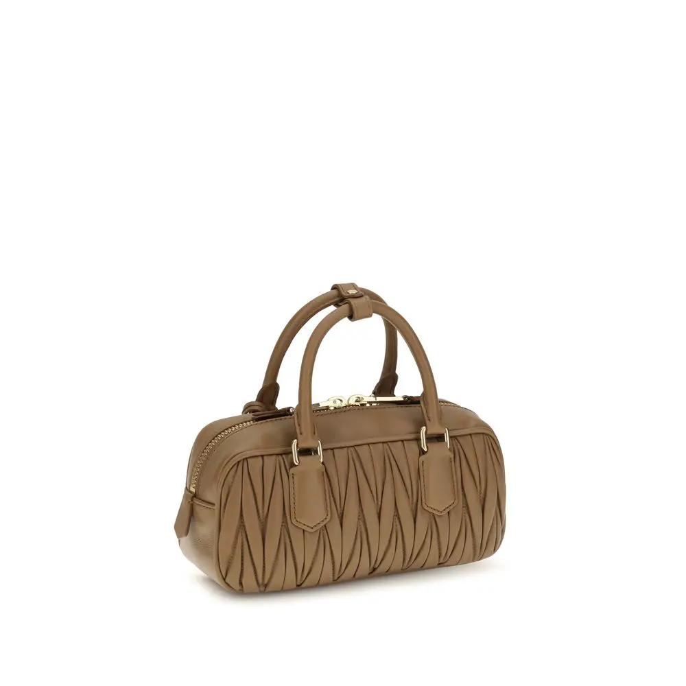 Miu Miu Miu Miu Beige Calf Leather Bos Taurus Handbag