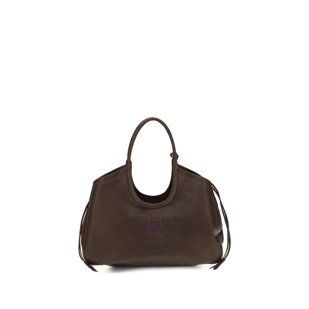 Miu Miu Women's Brown Ivy Nappa Leather Tote Bag – Miu Miu