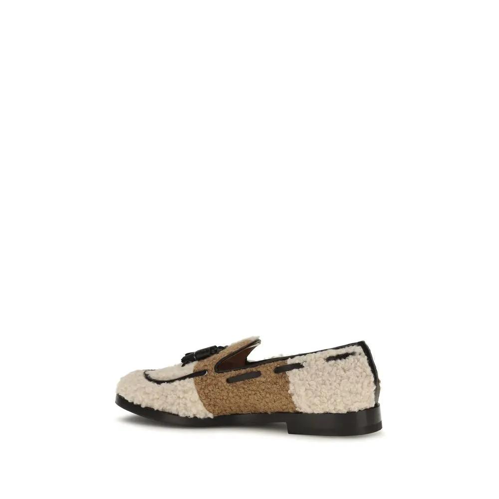 Fratelli Rossetti Beige Fabric Slip-On Loafers