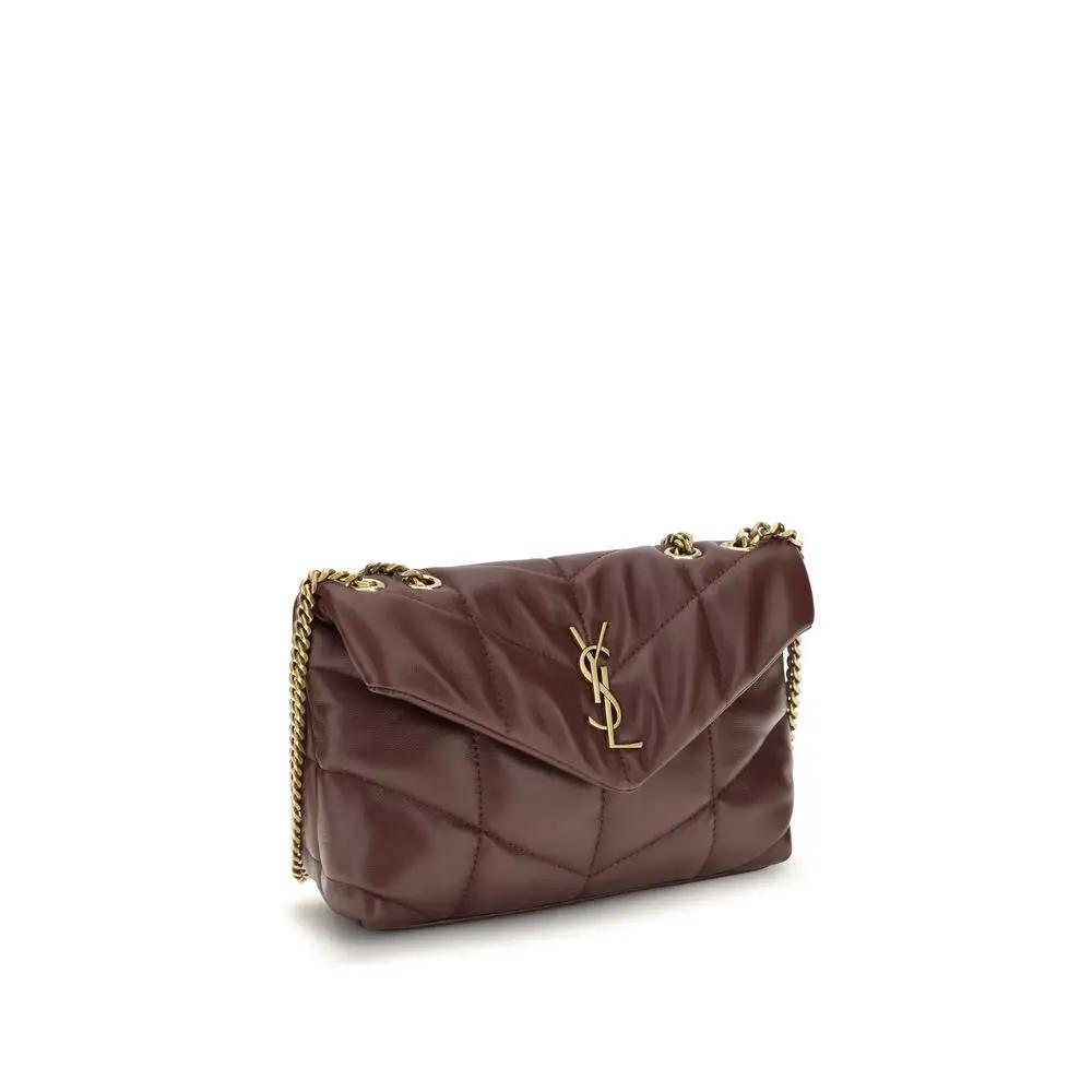 Women's Bordeaux Puffer Toy Lamb Leather Shoulder Bag – Saint Laurent