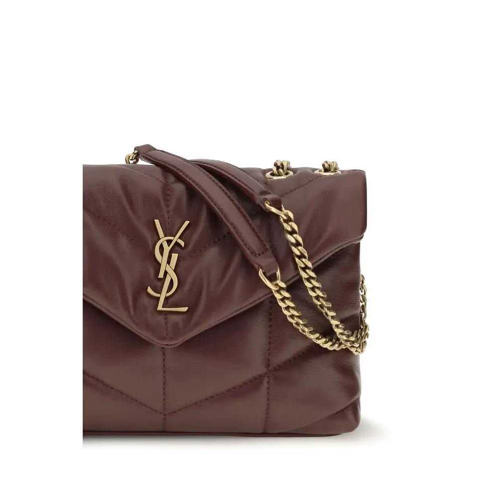 Women's Bordeaux Puffer Toy Lamb Leather Shoulder Bag – Saint Laurent