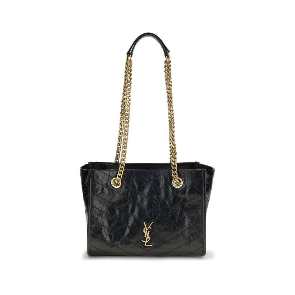 Saint Laurent Black Calf Leather Bos Taurus Shoulder Bag