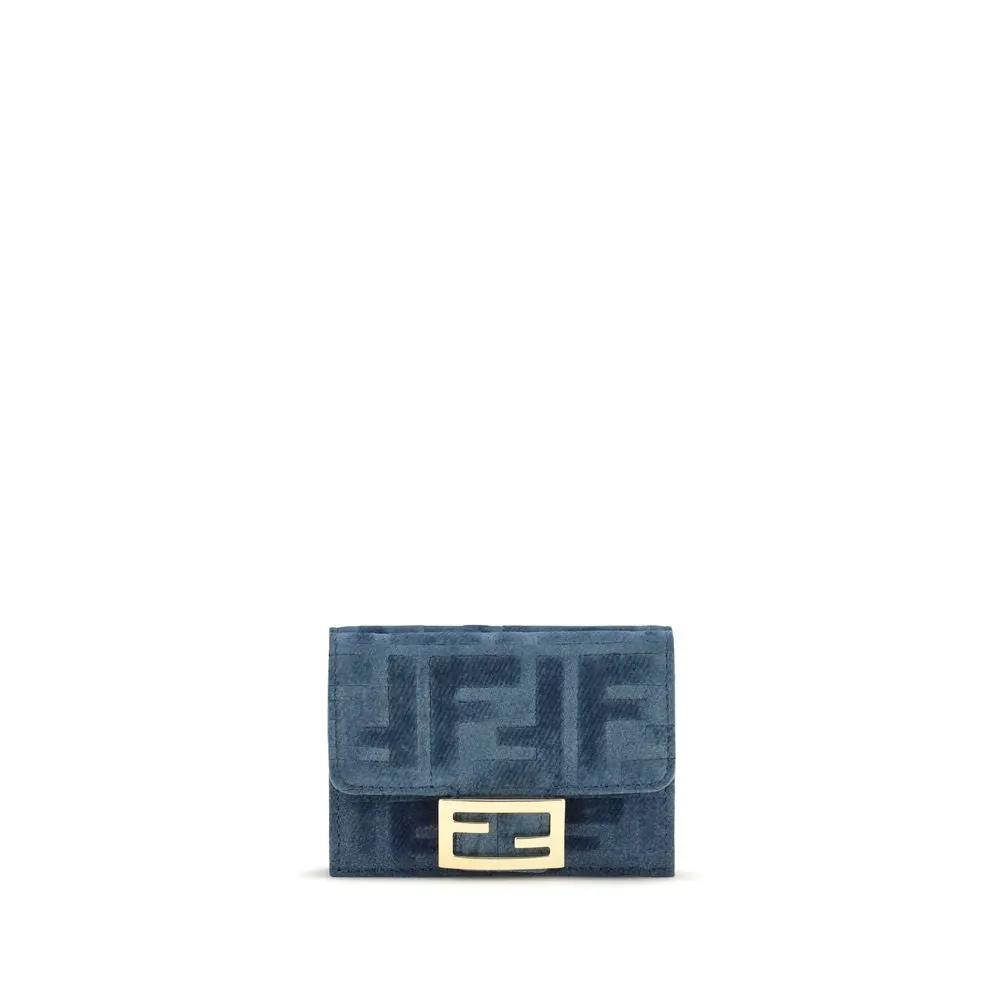 Fendi Fendi Blue Cotton Wallet