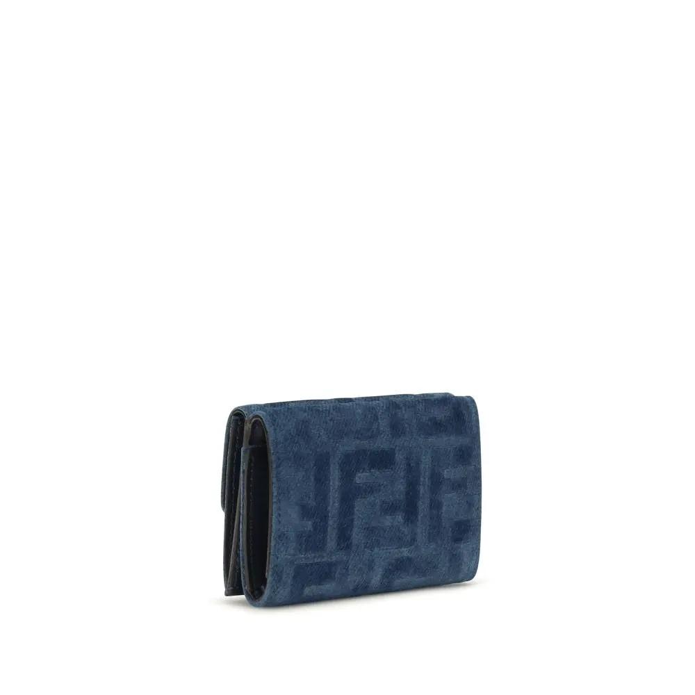 Fendi Fendi Blue Cotton Wallet