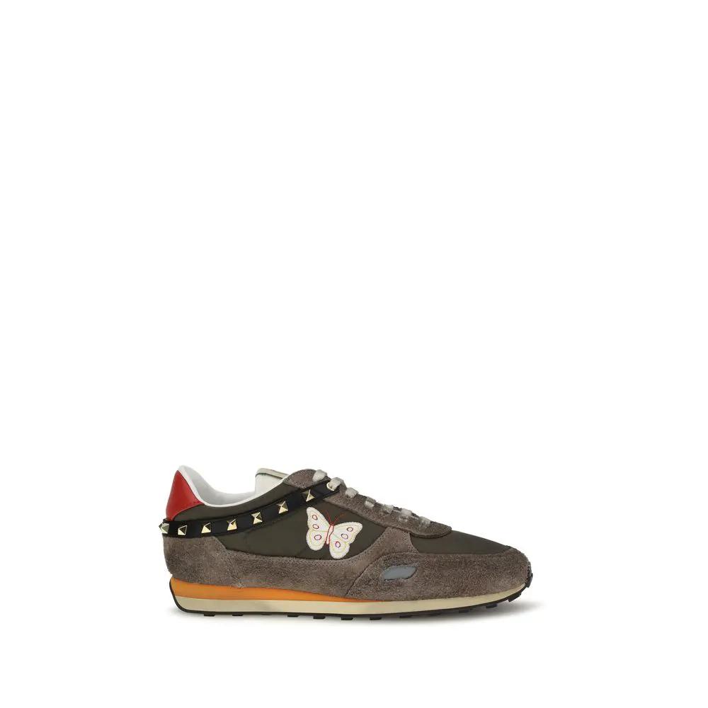 Baskets basses Valentino Garavani en nylon marron
