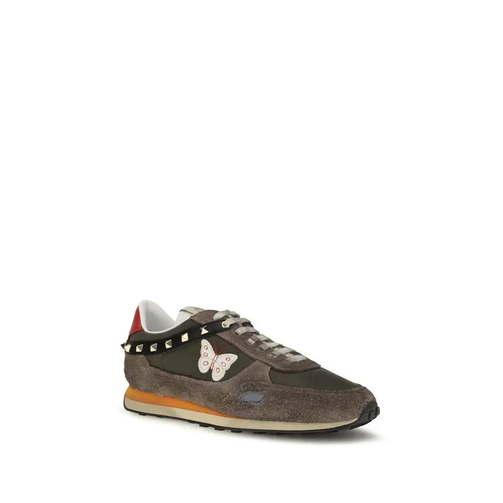 Baskets basses Valentino Garavani en nylon marron