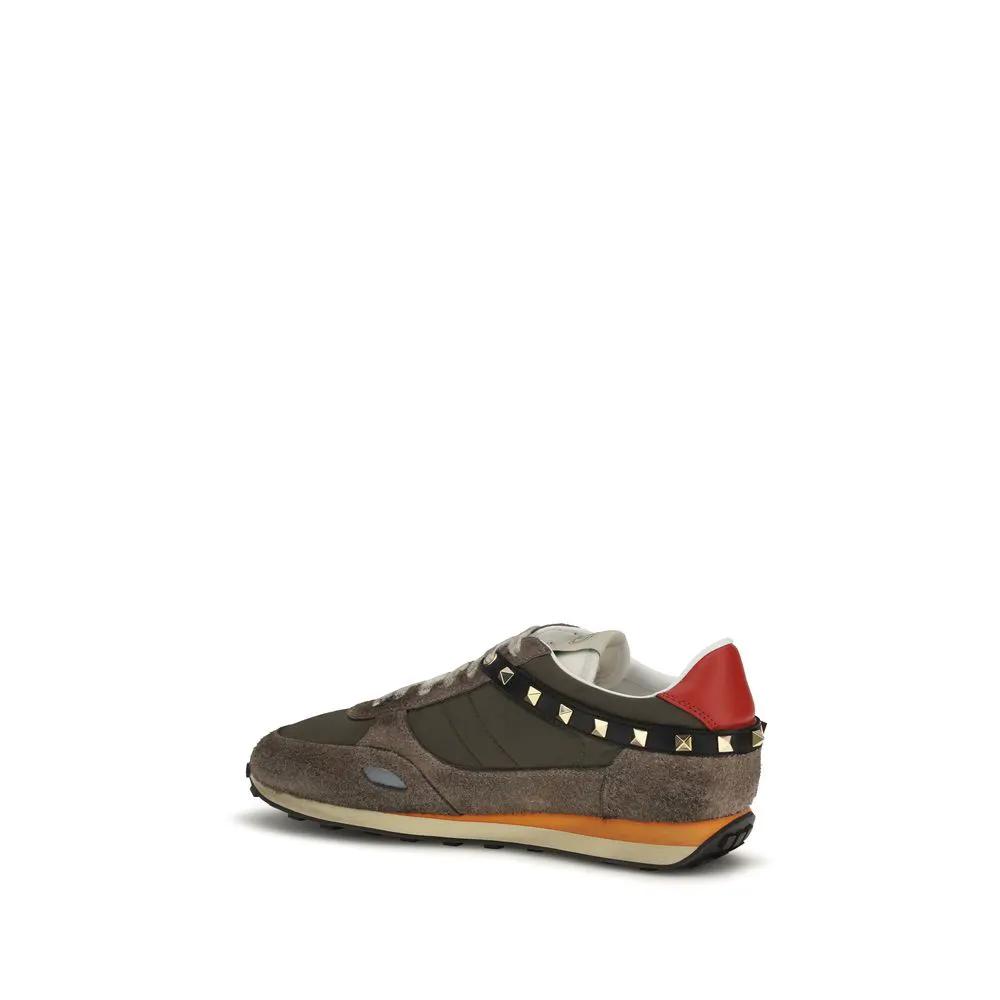 Baskets basses Valentino Garavani en nylon marron