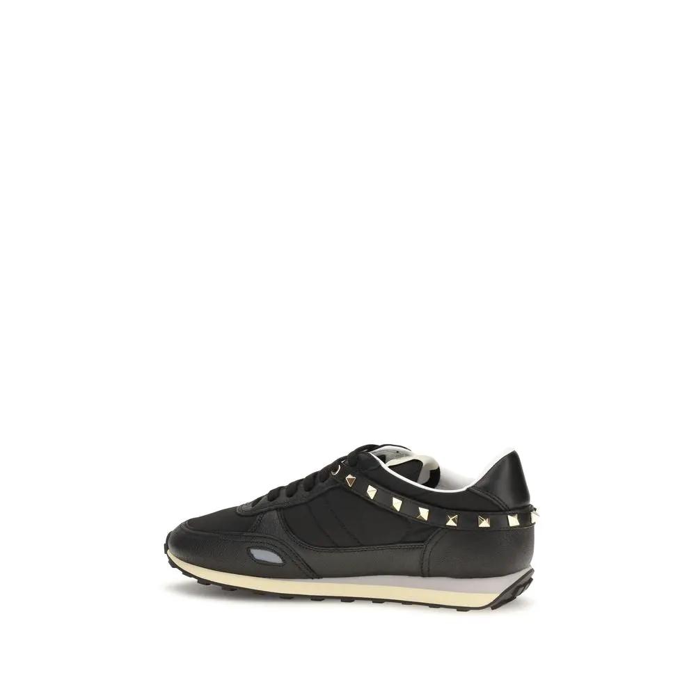 Baskets Athlétiques Valentino Garavani en Cuir de Veau Noir Bos Taurus