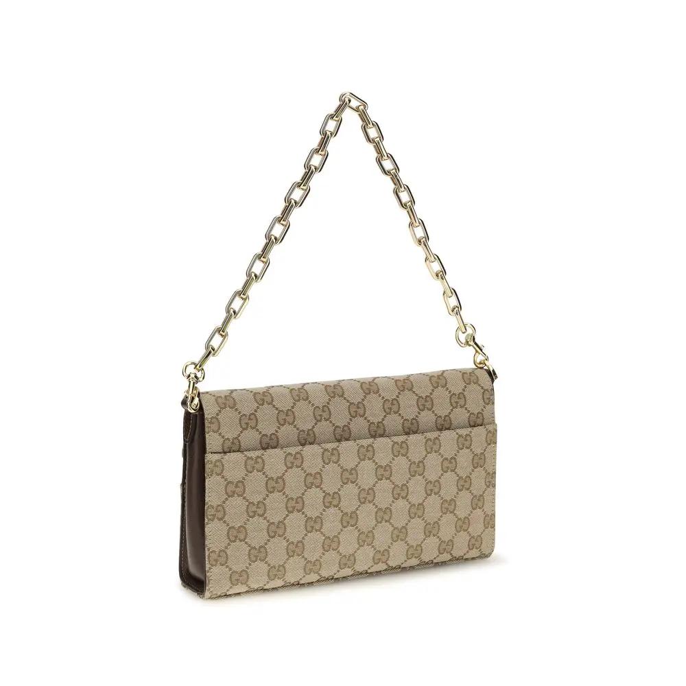 Gucci Gucci Beige Fabric Shoulder Bag