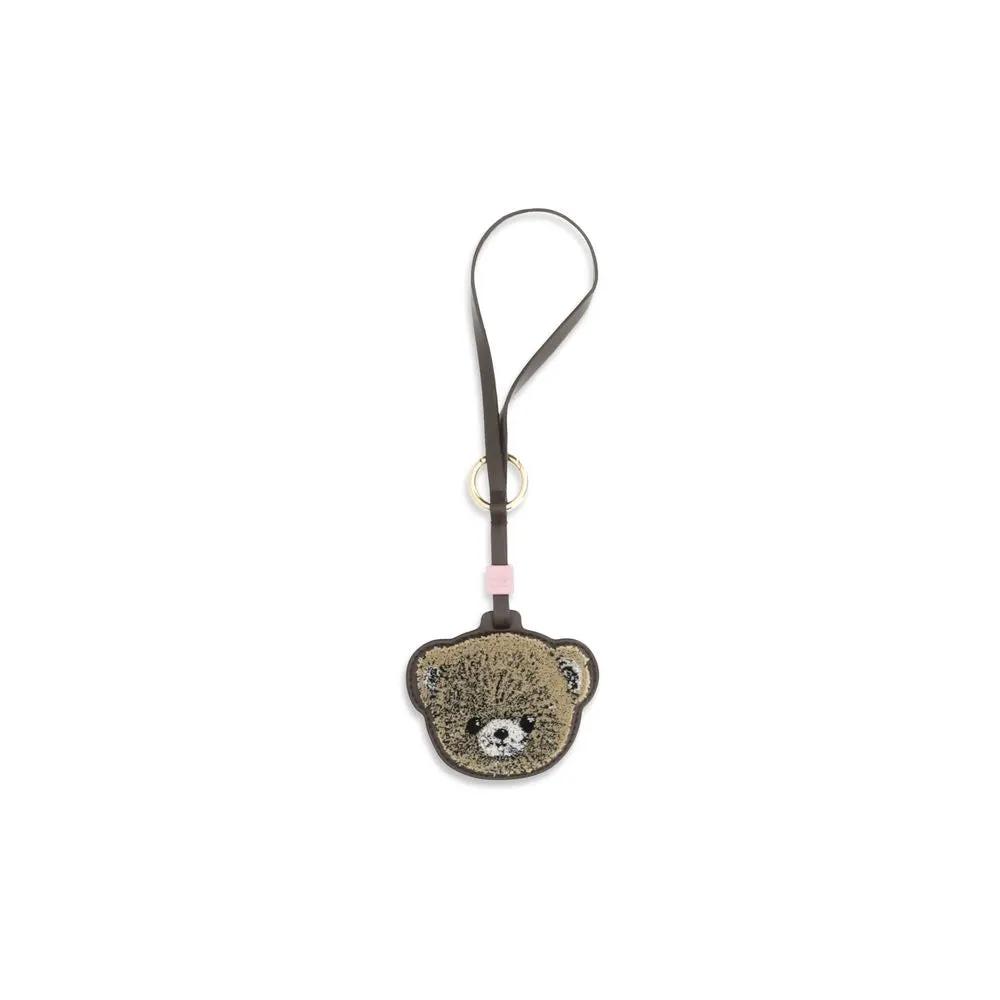 Ganni Beige Recycled Leather Keychain