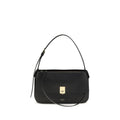 Ferragamo Ferragamo Black Calf Leather Bos Taurus Shoulder Bag