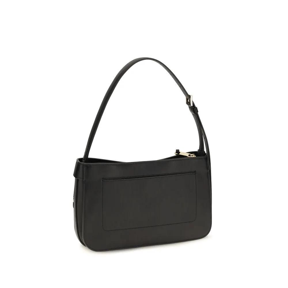 Ferragamo Ferragamo Black Calf Leather Bos Taurus Shoulder Bag