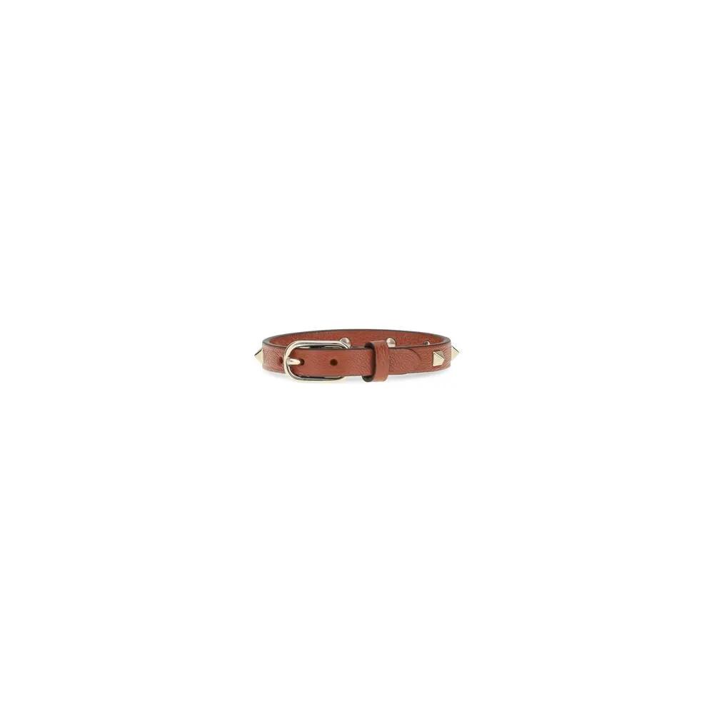 Valentino Garavani Valentino Garavani Brown Calf Leather Bos Taurus Bracelet