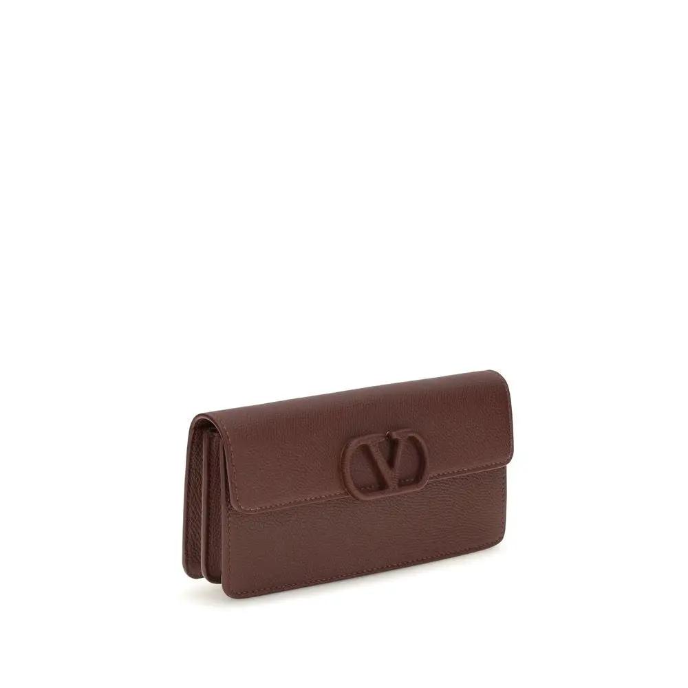 Valentino Garavani Valentino Garavani Brown Calf Leather Bos Taurus Wallet
