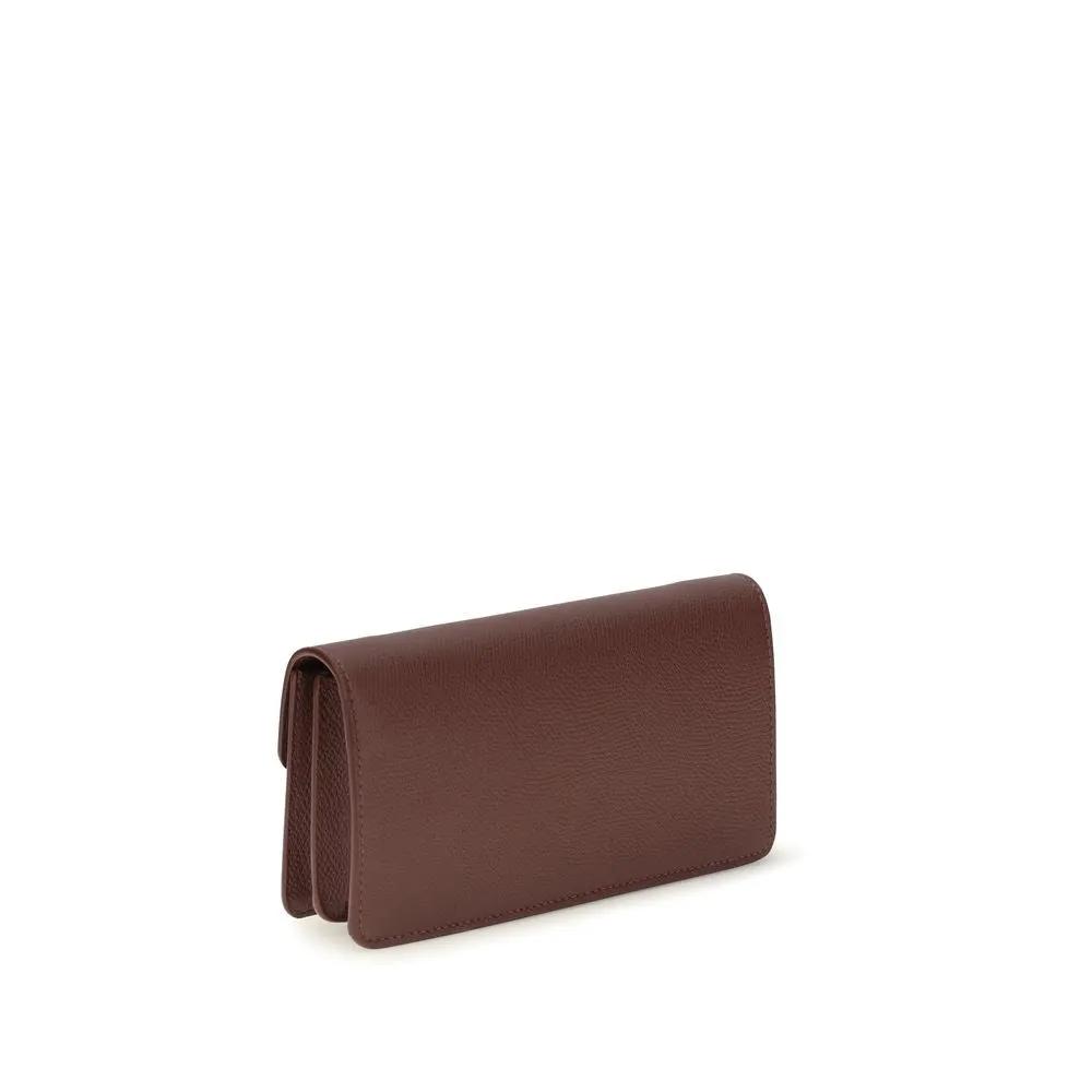 Valentino Garavani Valentino Garavani Brown Calf Leather Bos Taurus Wallet