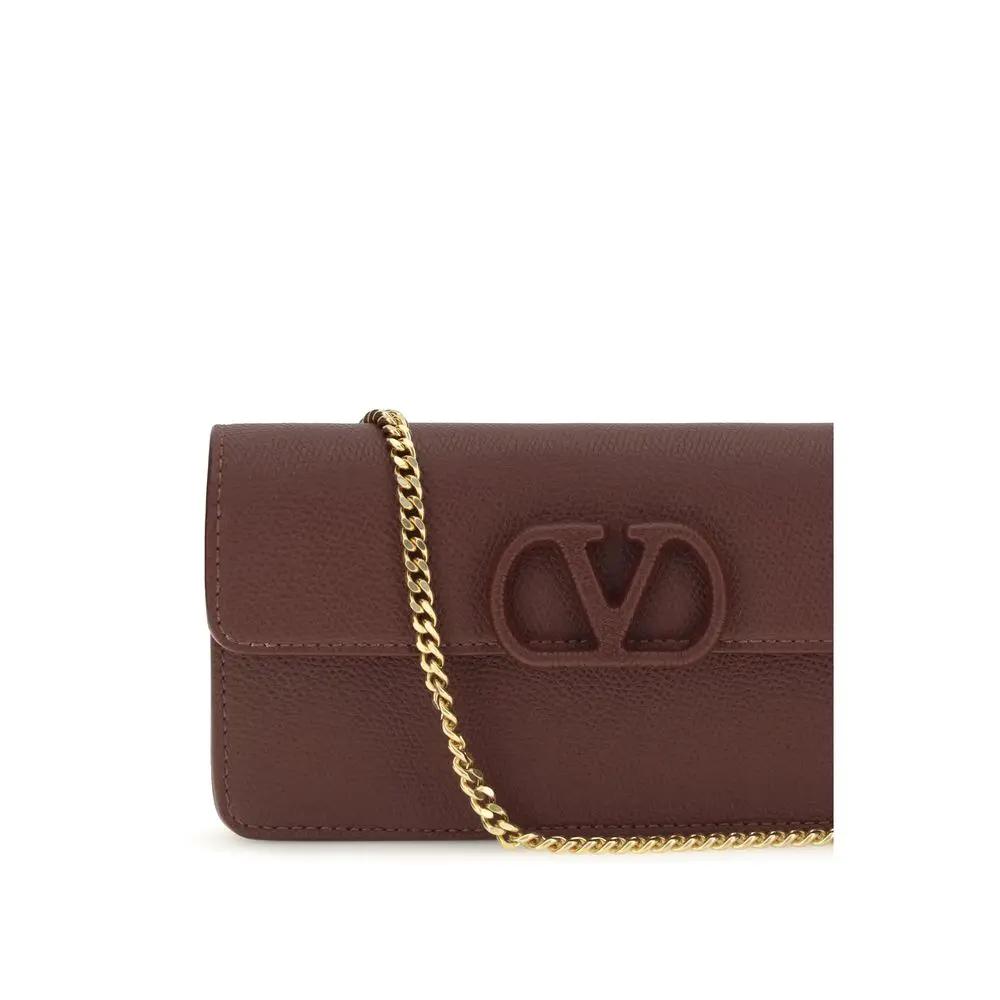Valentino Garavani Valentino Garavani Brown Calf Leather Bos Taurus Wallet