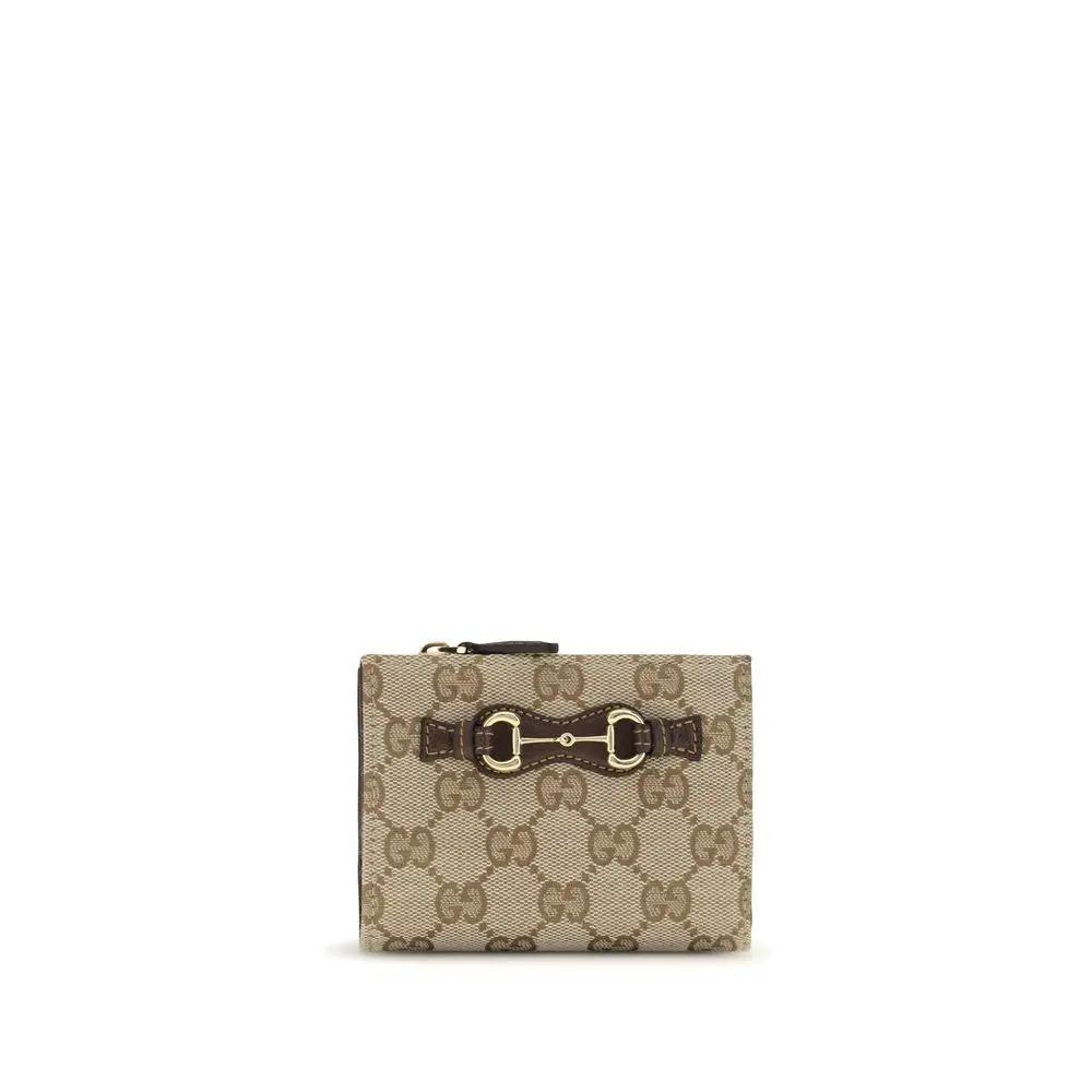 Gucci Gucci Brown Cotton Wallet