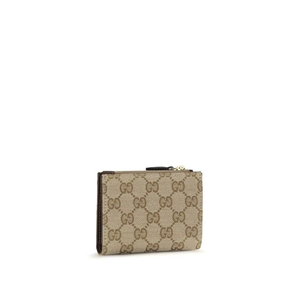 Gucci Gucci Brown Cotton Wallet